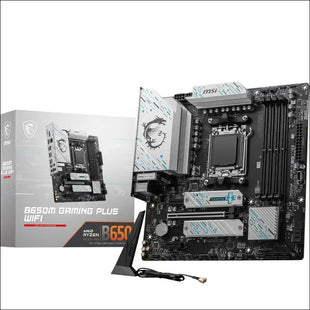 MSI B650M Gaming Plus WiFi Motherboard, mATX - Supports Ryzen 9000, 8000 & 7000 Processors, AM5 - DDR5 Memory Boost 7800+ MHz/OC, PCIe 4.0 x16, M.2
