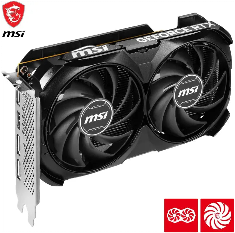 MSI Geforce RTX 4060 Ventus 2X Black 8G OC Graphics Card -NVIDIA RTX 4060, 8 GB GDDR6 Memory, 17 Gbps, Pcie 4.0, DLSS3