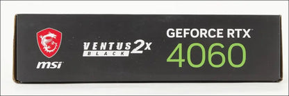 MSI Geforce RTX 4060 Ventus 2X Black 8G OC Graphics Card -NVIDIA RTX 4060, 8 GB GDDR6 Memory, 17 Gbps, Pcie 4.0, DLSS3