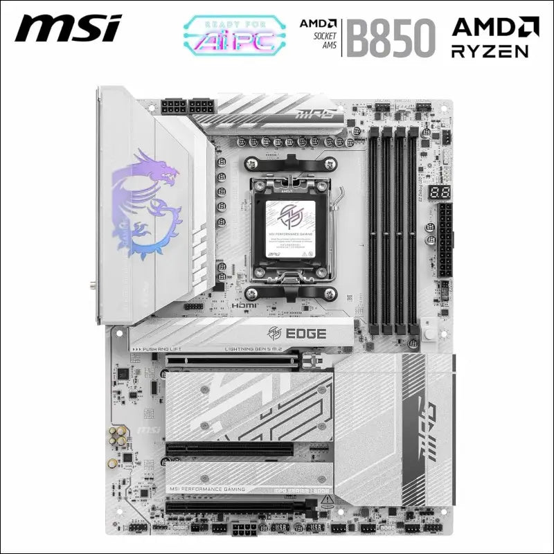 MSI MAG B850 Tomahawk MAX WiFi Motherboard, ATX - Supports AMD Ryzen 9000/8000 / 7000 Processors, AM5-80A SPS VRM, DDR5 Memory Boost 8400+ MT/s (OC), PCIe 5.0 x16, M.2 Gen5,...
