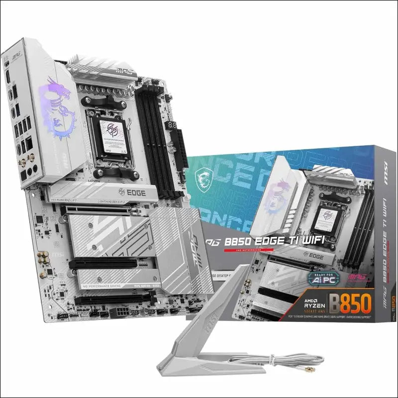 MSI MAG B850 Tomahawk MAX WiFi Motherboard, ATX - Supports AMD Ryzen 9000/8000 / 7000 Processors, AM5-80A SPS VRM, DDR5 Memory Boost 8400+ MT/s (OC), PCIe 5.0 x16, M.2 Gen5,...