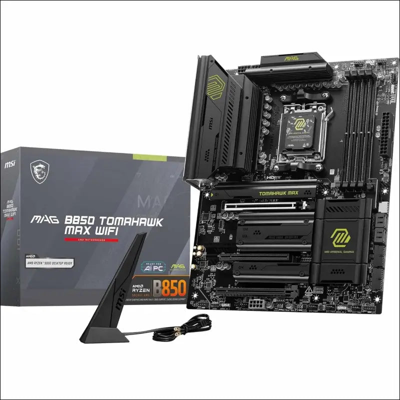 MSI MAG B850 Tomahawk MAX WiFi Motherboard, ATX - Supports AMD Ryzen 9000/8000 / 7000 Processors, AM5-80A SPS VRM, DDR5 Memory Boost 8400+ MT/s (OC), PCIe 5.0 x16, M.2 Gen5,...