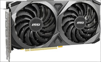MSI Nvidia Geforce RTX 3060 Ventus 2X OC 12GB Video Card, Pci-E 4.0, GDDR6, 1807 Mhz Boost Clock, 3X Displayport 1.4, 1X HDMI 2.1