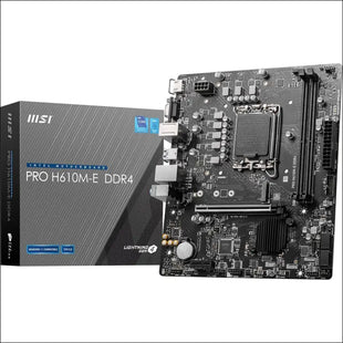 msi-pro-h610m-e-ddr4-motherboard-micro-atx-supports-intel-12th-gen-core-processors-lga-1700-2-x-dimms-3200mhz-1x-pcie-4-0-x16-slot-1-x-m-2-gen3-usb-3-2-gen1-1g-lan