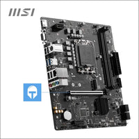 MSI PRO H610M-E DDR4 Motherboard, Micro-ATX - Supports Intel 12th Gen Core Processors, LGA 1700-2 x DIMMs (3200MHz), 1x PCIe 4.0 x16 Slot, 1 x M.2 Gen3, USB 3.2 Gen1, 1G LAN,...