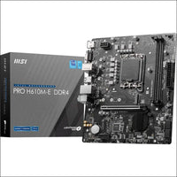 MSI PRO H610M-E DDR4 Motherboard, Micro-ATX - Supports Intel 12th Gen Core Processors, LGA 1700-2 x DIMMs (3200MHz), 1x PCIe 4.0 x16 Slot, 1 x M.2 Gen3, USB 3.2 Gen1, 1G LAN,...