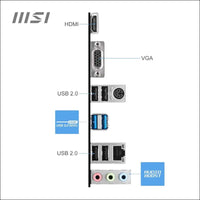 MSI PRO H610M-E DDR4 Motherboard, Micro-ATX - Supports Intel 12th Gen Core Processors, LGA 1700-2 x DIMMs (3200MHz), 1x PCIe 4.0 x16 Slot, 1 x M.2 Gen3, USB 3.2 Gen1, 1G LAN,...