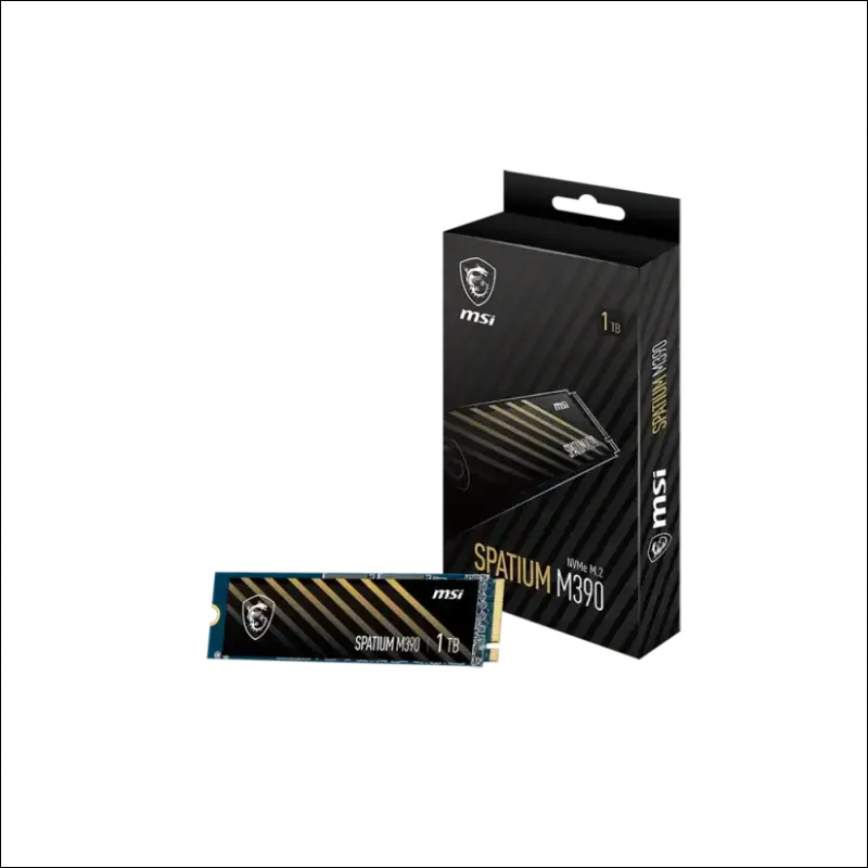 MSI SPATIUM M390 NVMe M.2 SSD 1TB, 3300 MB/s Read, 3000 MB/s Write, PCI-E 3.0, 4
