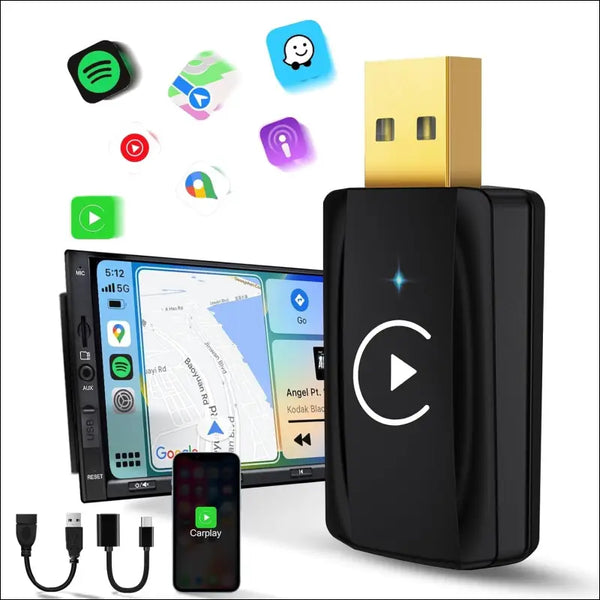 MSXTTLY Wireless Carplay Adapter Small Car Play Dongle Mini CarPlay Wireless Adapter, Compatible for Apple Compatible for iPhone iOS 11+ for OEM