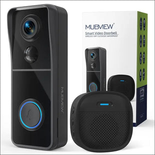 MUBVIEW Doorbell Camera Wireless with Chime, Video Doorbell - No Subscription, Voice Changer, Motion Zones, 1080HD, PIR Human Detection, 2.4Ghz WiFi,