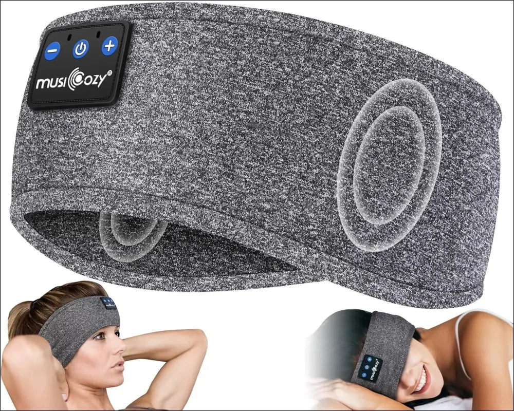 MUSICOZY Sleep Headphones Bluetooth Headband Wireless Music Headband Headphones, Sports Sleeping Headphones Sleep Mask with Ultra-Thin HD Stereo Speakers Perfect for Workout...