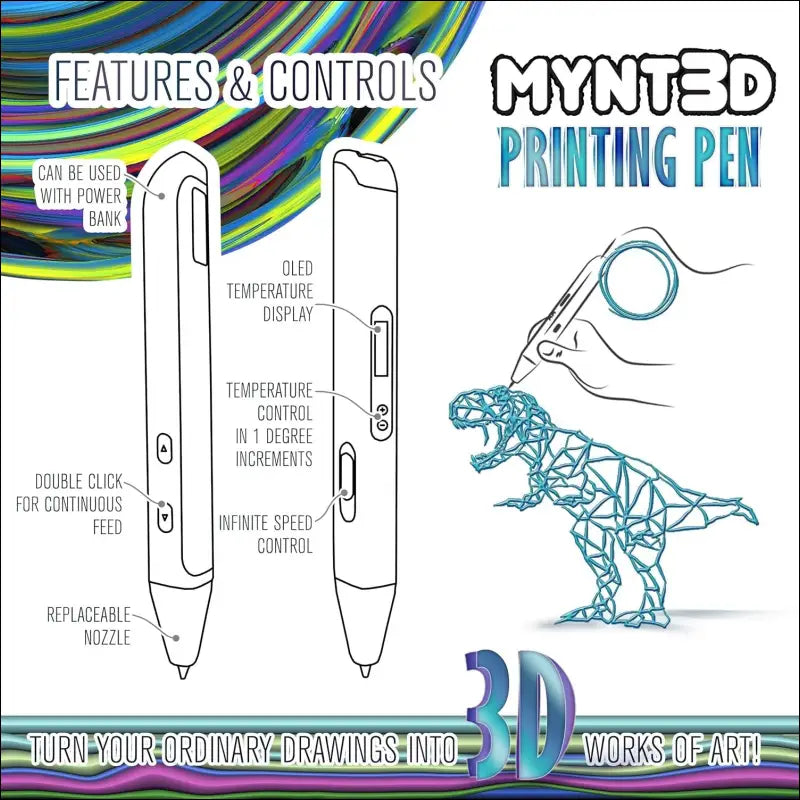 MYNT3D 3D Pen with OLED Display