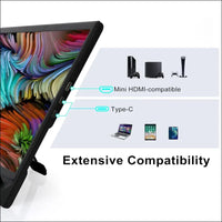 Naievear Portable Monitor, 15.6 Inch 1080P FHD IPS Laptop Screen Extender Monitor With HDMI/Type-C/Usb-C, For Laptop/Pc/Mac/Ps3/4/5/Xbox/Phone (15.6inch)