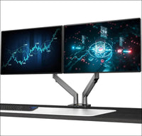 NB North Bayou Dual Monitor Desk Mount Stand Full Motion Swivel Computer Monitor Arm Fits 2 Screens up to 32'' with Load Capacity 6.6~26.4lbs for Each Monitor F195A