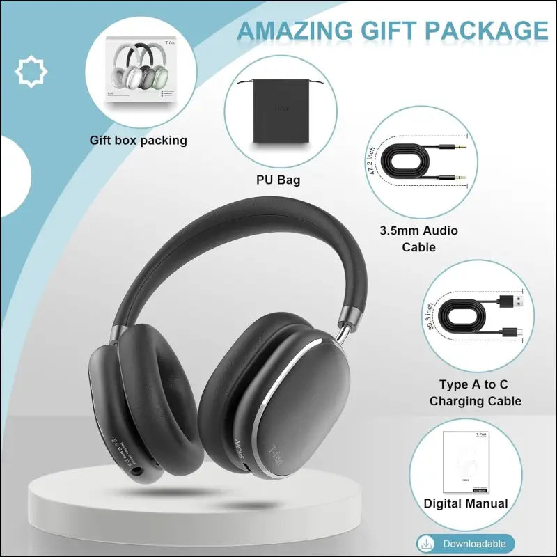 NC95 Hybrid Active Noise Cancelling Headphones, Over Ear Headphones Wireless Bluetooth 5.3, Built-in Mic, 65H Playtime, App Control, Hi-Res Audio, Comfort Fit, Clear Calls for...