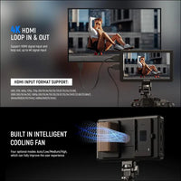 NEEWER F700 7" Camera Field Monitor, 2000nit HD 1920x1080 IPS Touch Screen with 3D LUT, 4K HDMI Loop in/Out with Peak Focus DSLR Video Assist HDR Waveform, Cold Shoe Mount,...