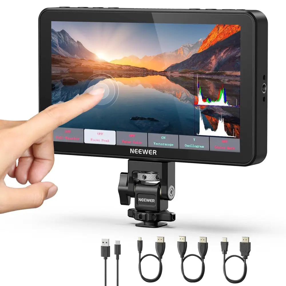 NEEWER F700 7’’ Camera Field Monitor 2000nit HD 1920x1080 IPS Touch Screen with 3D LUT 4K HDMI Loop in/Out with Peak