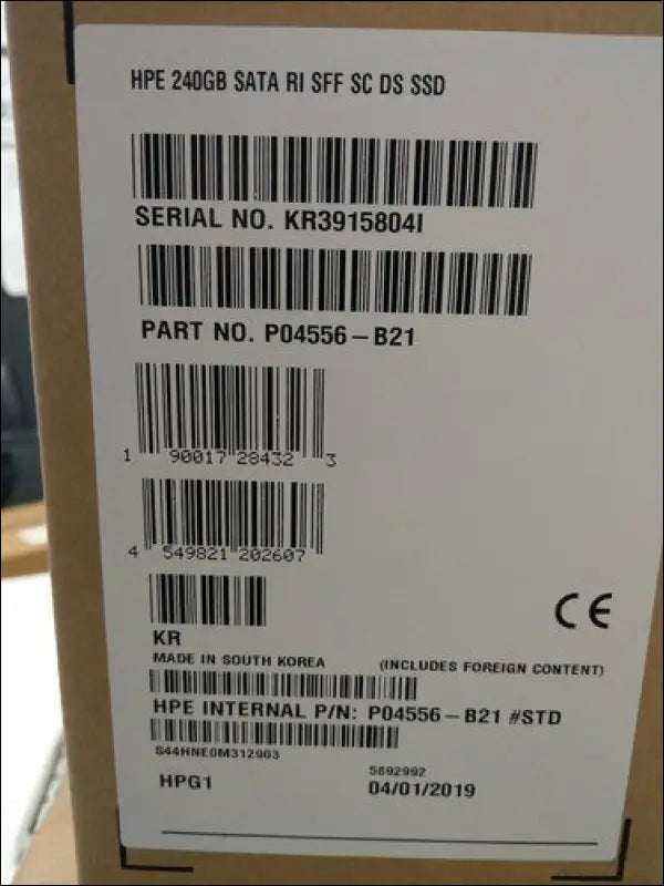 NEW HPE P04556-B21 240GB SATA RI SFF SC DS SSD