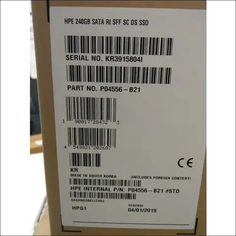 NEW HPE P04556-B21 240GB SATA RI SFF SC DS SSD