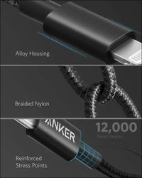 New Nylon USB C to Lightning Cable, USB-C to Lightning Charging Cord for [Apple Mfi Certified] for Iphone 11 Pro/X/Xs/Xr / 8 Plus/Airpods Pro, Supports Power Delivery (1.8M, Black)