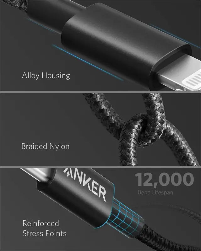 New Nylon USB C to Lightning Cable, USB-C to Lightning Charging Cord for [Apple Mfi Certified] for Iphone 11 Pro/X/Xs/Xr / 8 Plus/Airpods Pro, Supports Power Delivery (1.8M, Black)