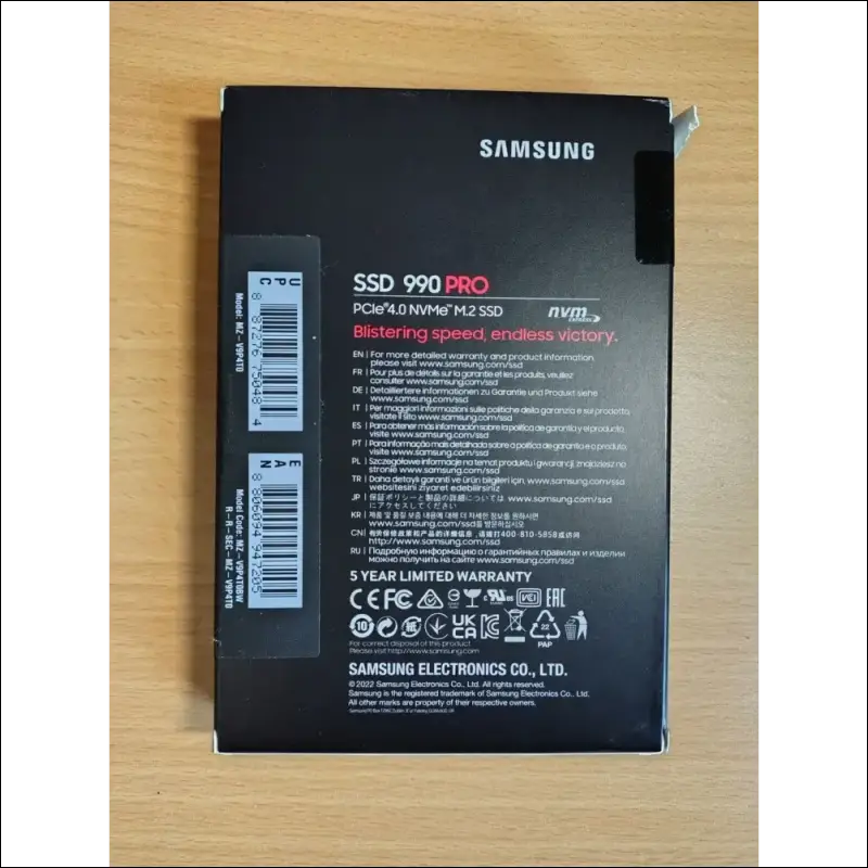 New & Sealed - Samsung 990 PRO 4TB NVMe M.2 SSD Solid State Drive [MZ-V9P4T0BW]