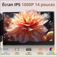 Newwin Laptop Monitor Extension - 14" FHD 1080P IPS Dual Screen PC Laptop for Laptop 13"-17" Windows, Mac, Chrome, Switch No Driver Requi