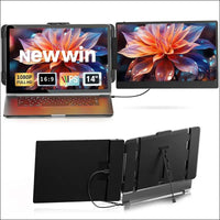 Newwin Laptop Monitor Extension - 14" FHD 1080P IPS Dual Screen PC Laptop for Laptop 13"-17" Windows, Mac, Chrome, Switch No Driver Requi
