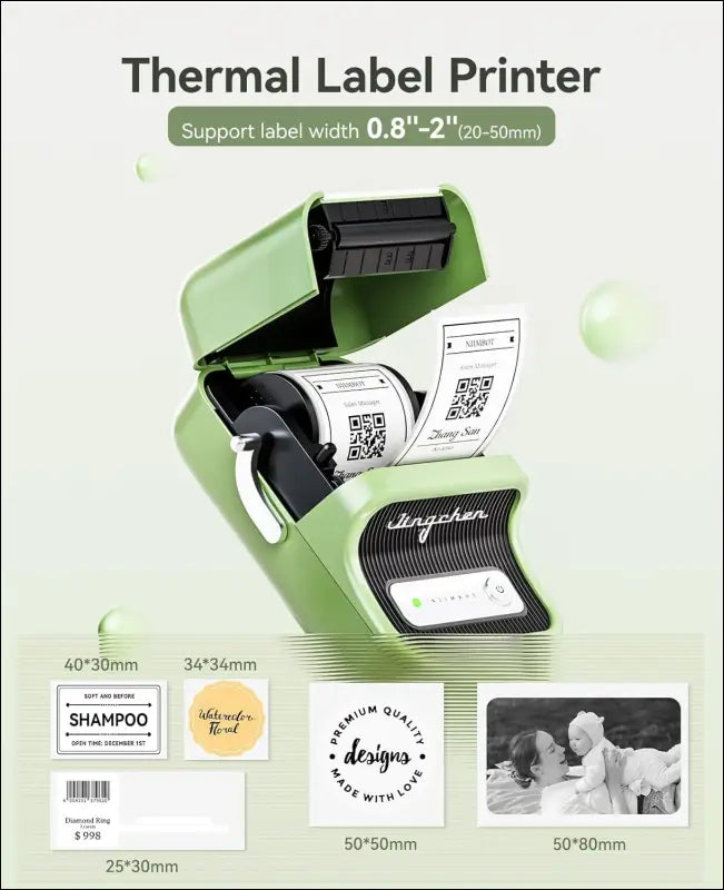 NIIMBOT B21 Label Maker Inkless Bluetooth Label Printer, 2 Inch Portable Thermal Sticker Machine for Small Business, Address, Logo, Clothing, Mailing, Candles, Jewelry, Sticker...