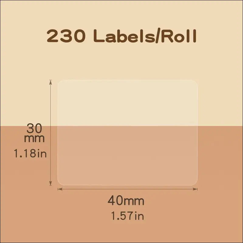 NIIMBOT Labels for B1/B21/B3S, 40x30mm, 230/roll