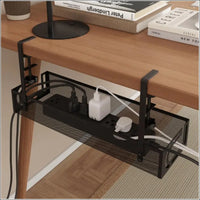No-Drill Under Desk Cable Tray