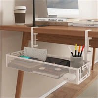 No-Drill Under Desk Cable Tray
