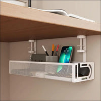 No-Drill Under Desk Cable Tray