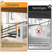 No-Drill Under Desk Cable Tray