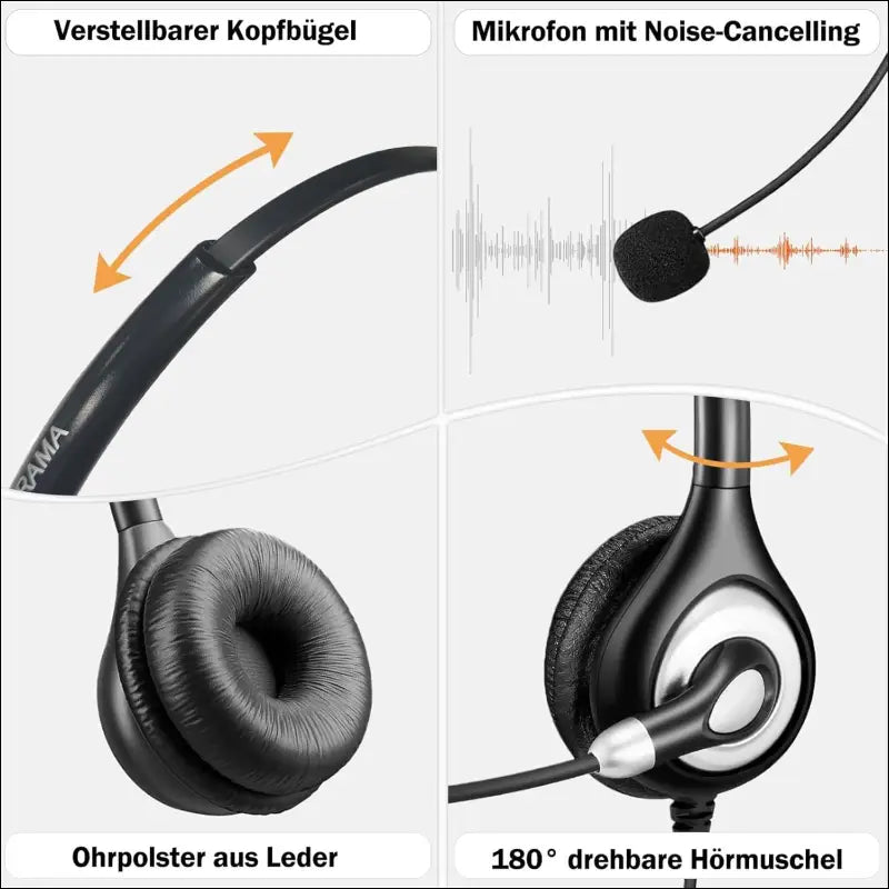 Noise-Cancelling Headset with Mic for Mobile