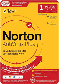 Norton Anti Virus Plus 2020 2GB 1 User 1 Devices PC MAC Android iOS DVD Security Software