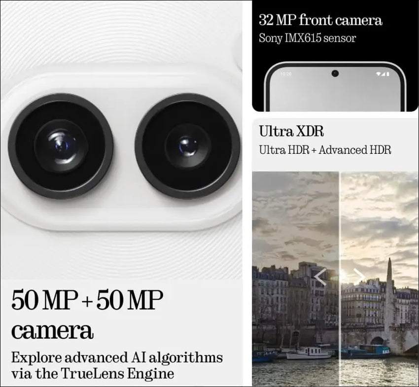 Nothing Phone (2a) 5G 128GB Storage + 8GB RAM Milk, 6.7 Inch, IP54, 5,000 mAh Capacity, Unlocked Nothing OS 2.5 Smartphone