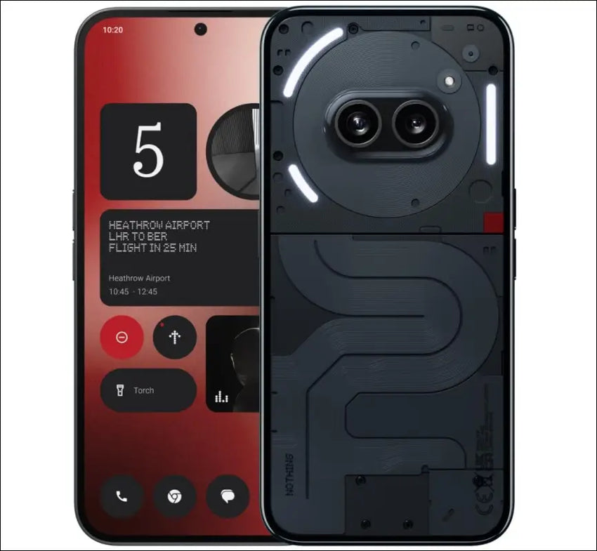 Nothing Phone (2a) 5G 256GB Storage + 12GB RAM Black, 6.7 Inch, IP54, 5,000 mAh Capacity, Unlocked Nothing OS 2.5 Smartphone