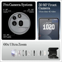 Nothing Phone (3a) Pro 256GB - Smartphone with 50MP Periscope, 50MP Main Camera, 60x Ultrazoom and 6.77", 120Hz AMOLED Screen - Grey