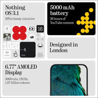 Nothing Phone (3a) Pro 256GB - Smartphone with 50MP Periscope, 50MP Main Camera, 60x Ultrazoom and 6.77", 120Hz AMOLED Screen - Grey