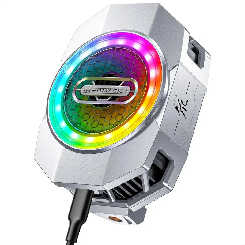 nubia RedMagic 6 Cell Phone Cooler for Gaming, 30W Cellphone Radiator with Retractable Clip for Live Streaming Bracket, Graphene Heatsink RGB LED Mobile Phone Cooling Fan...
