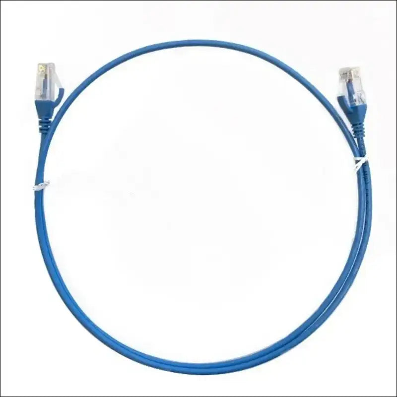 O-8ware 0.25m/25cm Blue CAT6 Ultra Thin Slim Cable RJ45 Ethernet UTP Patch Cord