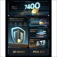 ORICO E7400 PCIe4.0 M.2 NVMe SSD 7400MB/S Internal Solid State Drive 2TB 4TB AU