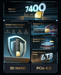 ORICO E7400 PCIe4.0 M.2 NVMe SSD 7400MB/S Internal Solid State Drive 2TB 4TB AU