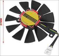 OTOTEC Graphics Cards Cooling Fan PLD09210S12HH Video Card Cooling Fan Compatible with ASUS Strix R9 390X 390 RX480 GTX 980Ti 1060 1070 1080 Graphic Card 12V/0.4A