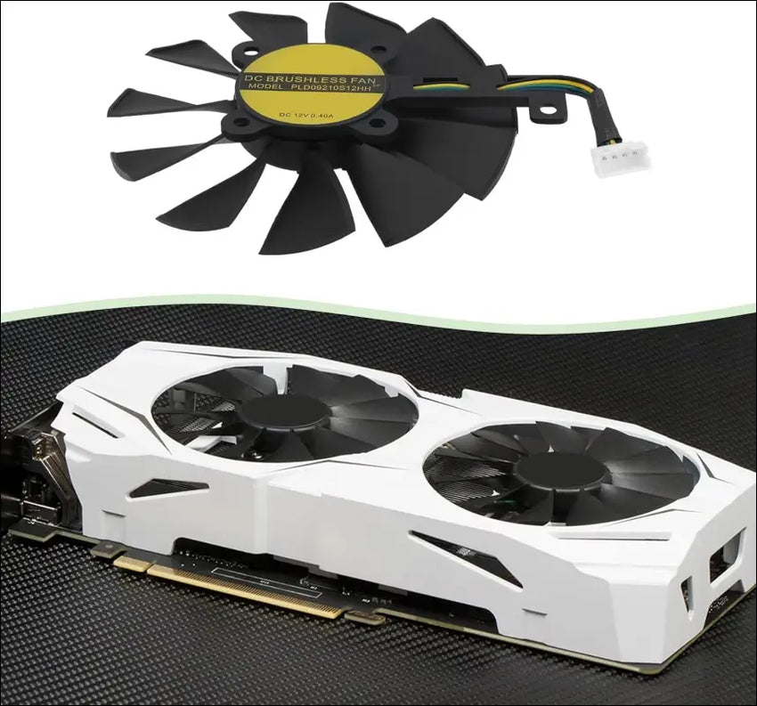 OTOTEC Graphics Cards Cooling Fan PLD09210S12HH Video Card Cooling Fan Compatible with ASUS Strix R9 390X 390 RX480 GTX 980Ti 1060 1070 1080 Graphic Card 12V/0.4A