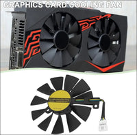 OTOTEC Graphics Cards Cooling Fan PLD09210S12HH Video Card Cooling Fan Compatible with ASUS Strix R9 390X 390 RX480 GTX 980Ti 1060 1070 1080 Graphic Card 12V/0.4A