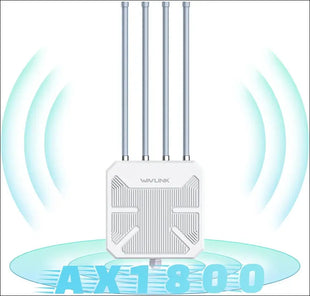 Outdoor WiFi 6 Extender Mesh Router, WAVLINK AX1800 Long Range WiFi Extender Wireless Access Point with 1000Mbps WAN/LAN Ports, PoE, Dual Band