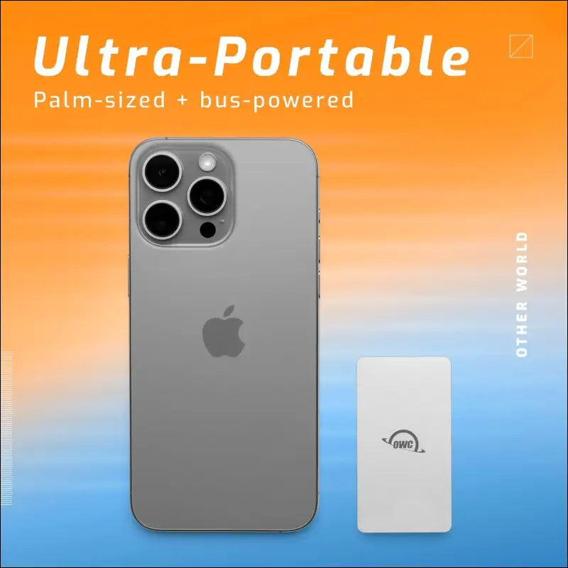 OWC Envoy Single Ultra Portable Aluminum Bus Powered 10G/s USB-C Thunderbolt Compatible External NVMe SSD Drive