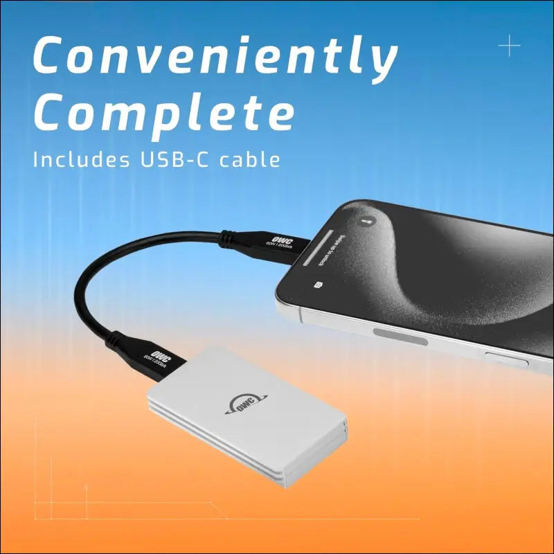 OWC Envoy Single Ultra Portable Aluminum Bus Powered 10G/s USB-C Thunderbolt Compatible External NVMe SSD Drive